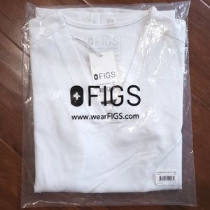 NEW Figs - XXS - White Three-Pocket Casma Scrub Top - NEW WITH TAGS - NWT